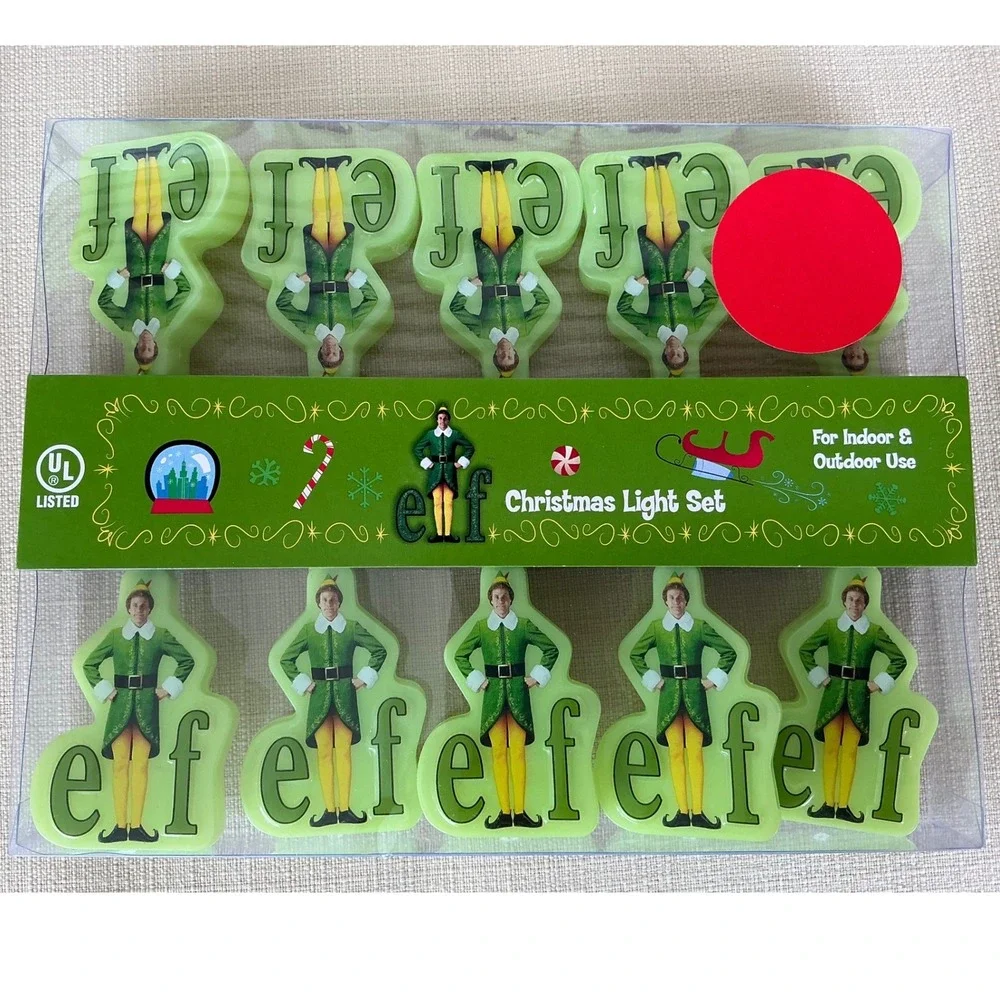 Kurt S. Adler Elf Movie Christmas Light Set Light String Buddy Holiday Decor